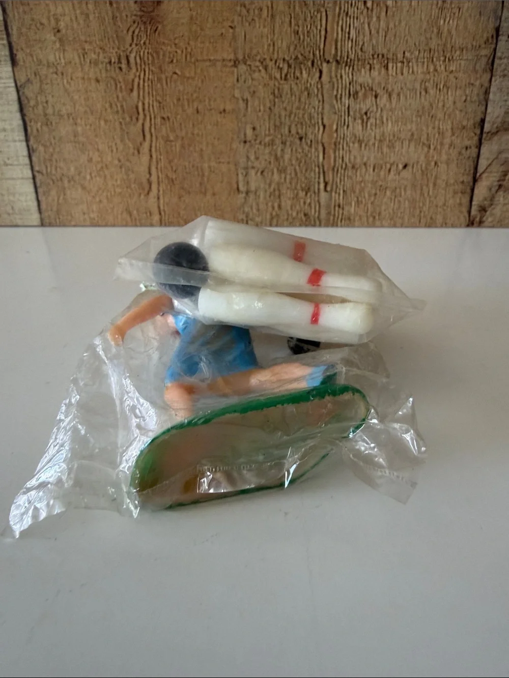 Vintage Lady Bowler Cake Topper with Bowling Pins
